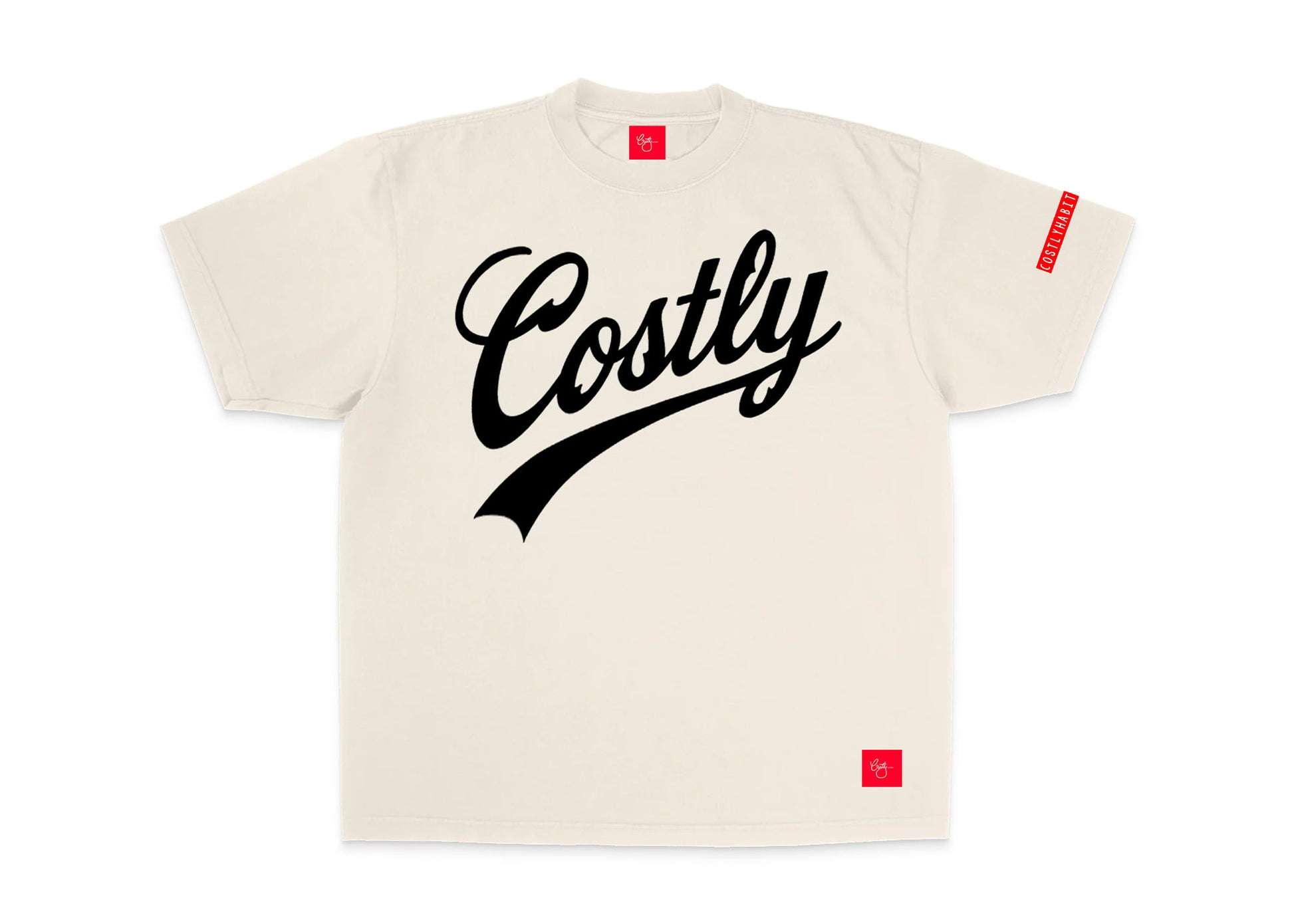 🏆 Costly™ Script Logo Tee – Cream Edition